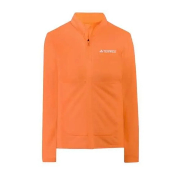 Adidas Terrex Orange Light Fleece Jacket Zip up Small New w tags - Picture 1 of 7